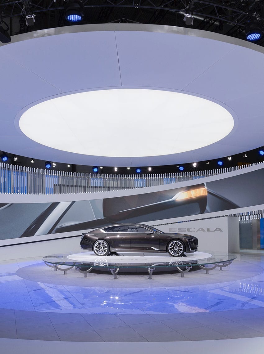Internationaler Messebauer Winkels für Cadillac in Genf