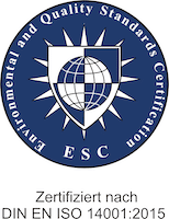 ISO ISO Zertifizierung DIN EN ISO 14001:2015 für Messebau und Innenausbau