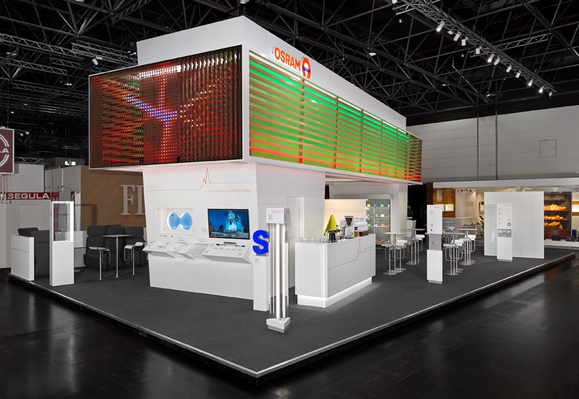 Messebauer Winkels in Düsseldorf auf der Messe für OSRAM