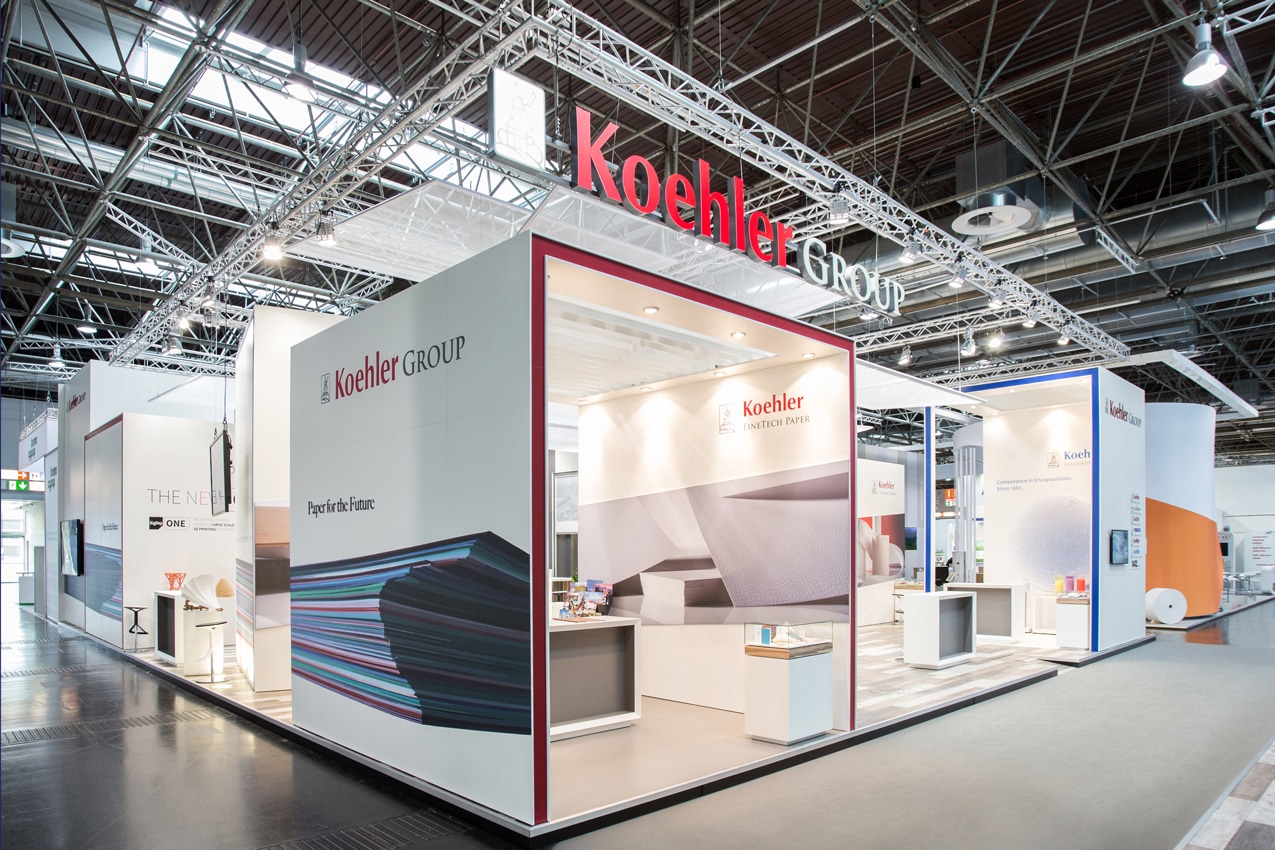 Messebauer Winkels in Düsseldorf für den Köhler Messestand