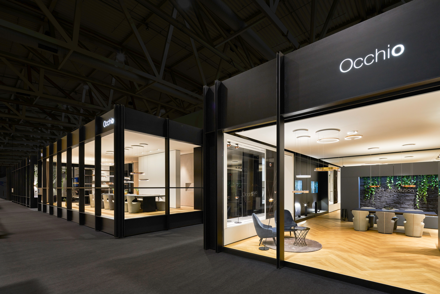 Messebauer Light+Building Messestand Occhio in Frankfurt Booth Stand Builder Winkels Interior